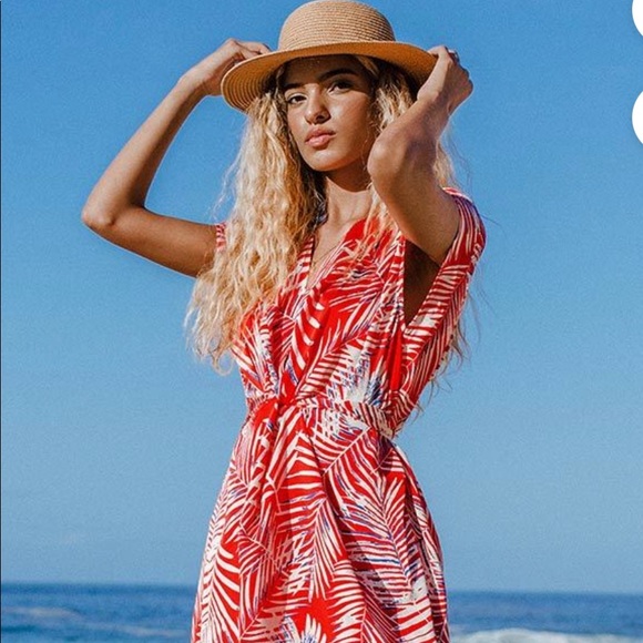 Cupshe Emmy Leafy Wrap Dress - Picture 5 of 8